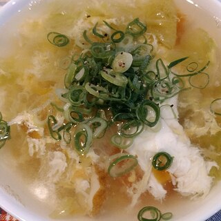 卵とレタスの中華スープ